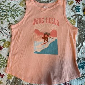 Like New SO Peach Ribbed Tank Top